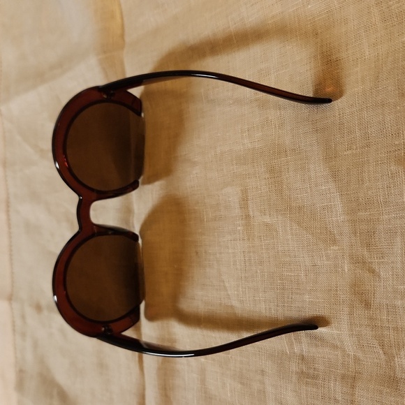 New! Sunglasses! Brown round tortoise shell plastic frame travel vacation summer - Picture 2 of 7